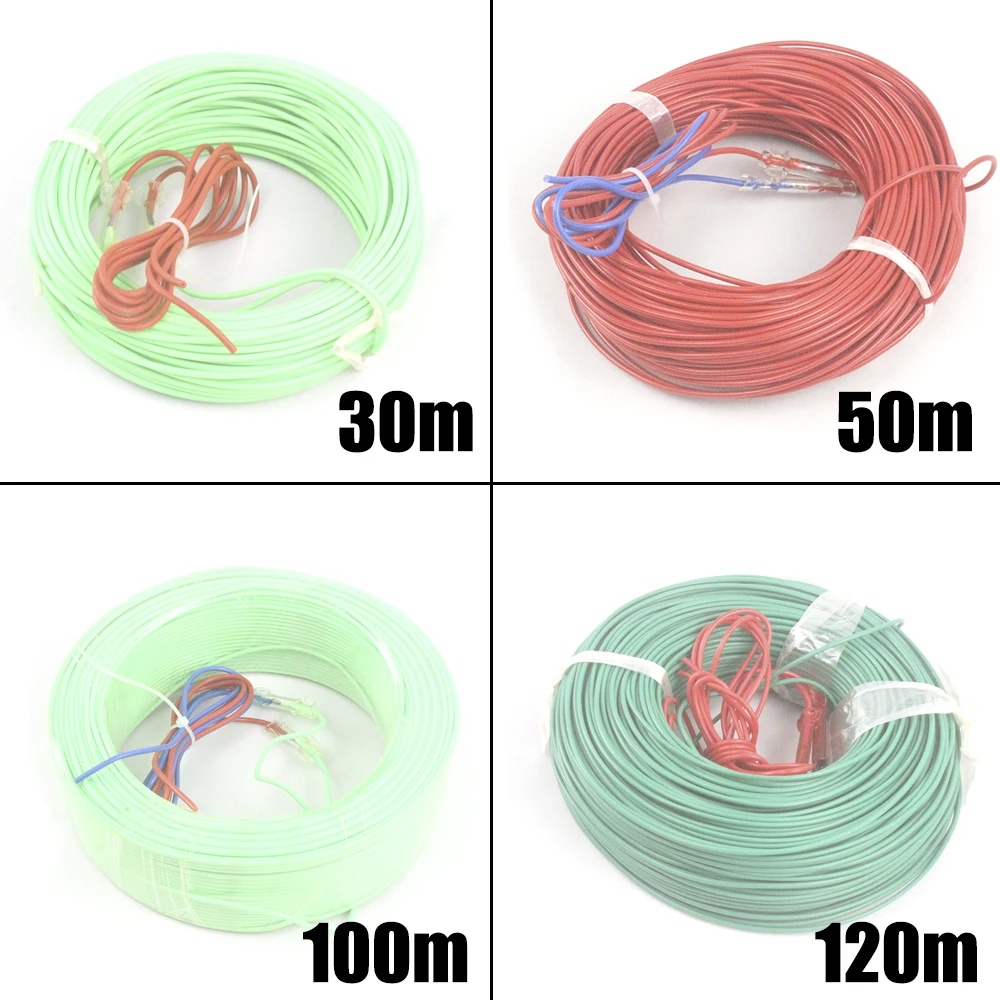 110V-220V 온실 보육 침대 난방 와이어 + 온도 컨트롤러 토양/지상 난방 케이블 정원 식물 겨울 따뜻하게 유지