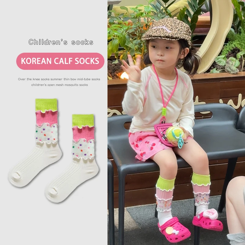 

2/1 пара милых детских гольфов ручной работы для девочек, милые красочные праздничные хлопковые однотонные мягкие уютные носки для девочек