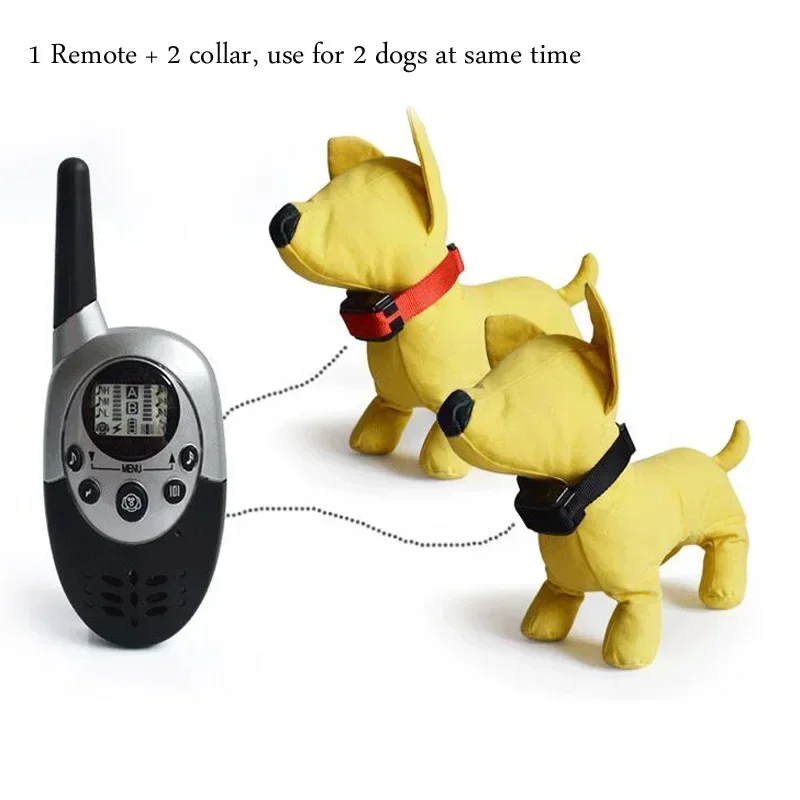 

Dog Trainer Waterproof Rechargeable LCD Remote Pet Dog Training with 1/2 Collar Electric Shock Large Dog 1000m Control M613 M623