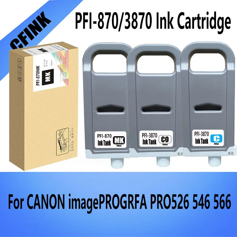 

PFI870 PFI-3870 Ink Cartridge For Canon magePROGRFA 526 546 566 526S 546S 566S Printer