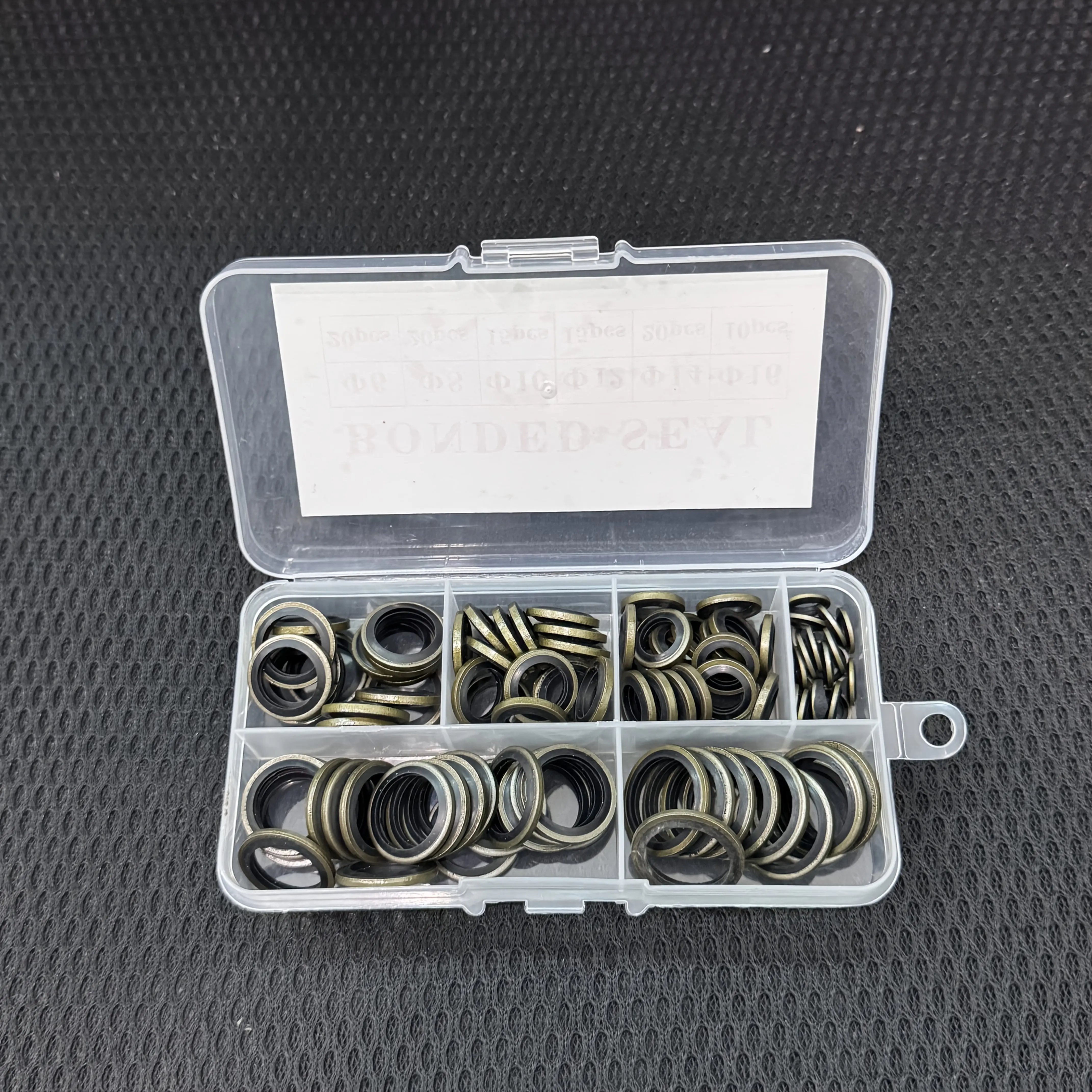 100 Pieces High Pressure Hydraulic Seal Kit  NBR Rubber Gasket and Metal Washer Set for Oil Pipe  Fuel Line and Industrial Hose