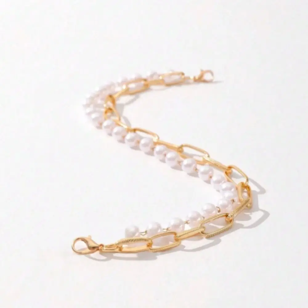 3pcs/Set Pearls Baseball Cap Chain DIY Craft Detachable Hat Metal Chain Turquoise Hat Decoration Accessories