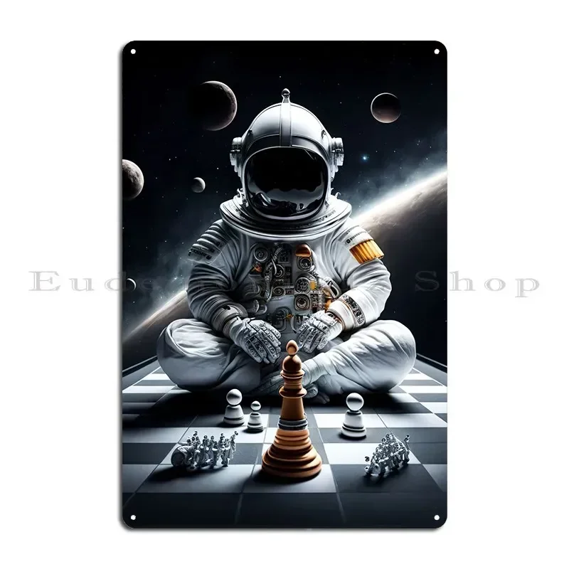 Chess Universe Metal Plaque Poster Printed Living Room Design Party Wall Custom Tin Sign Poster