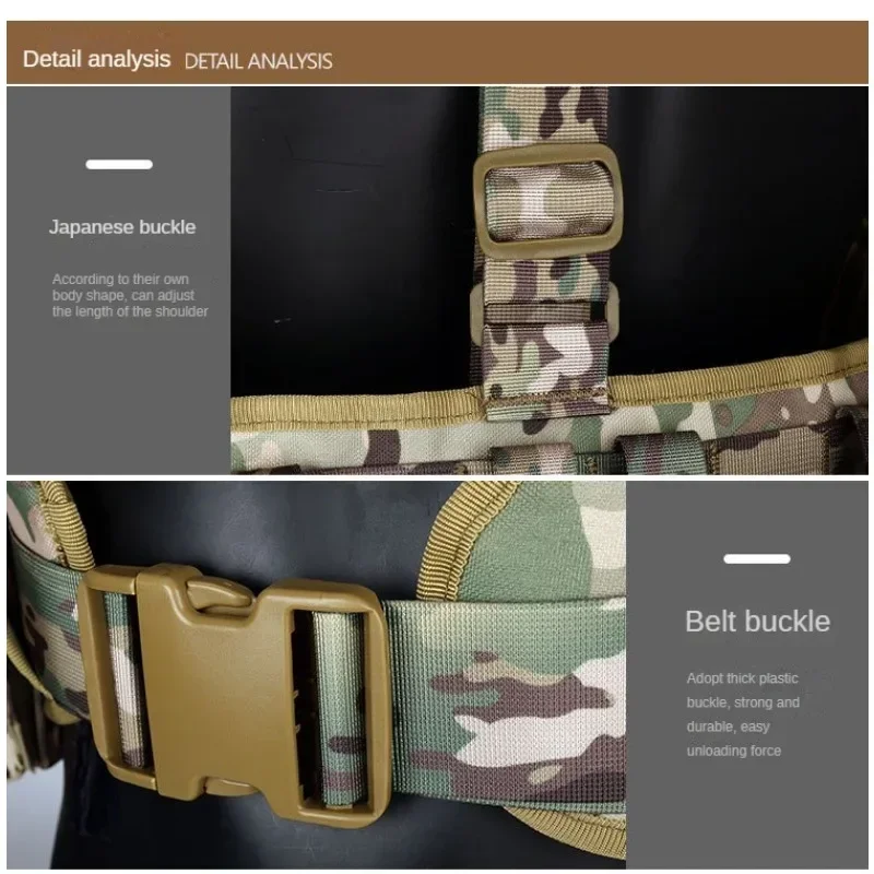 Tactical molle sling bag outdoor tactical equipment camouflage belly bag breathable wearable tactical vest