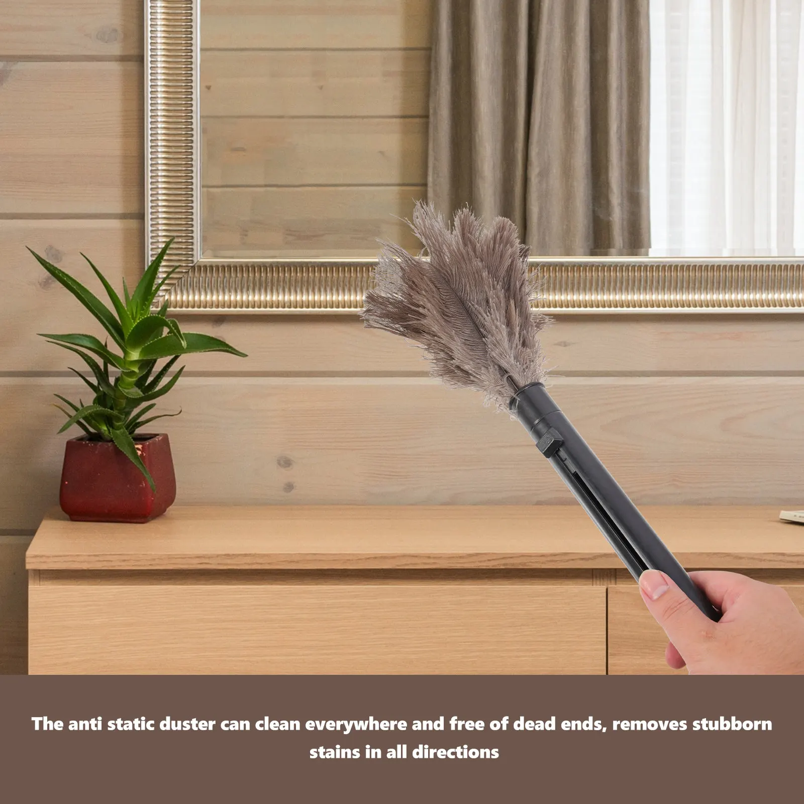 

Антистатическая выдвижная метелка для уборки с перьями, многофункциональный инструмент для удаления пыли для дома, офиса, автомобиля