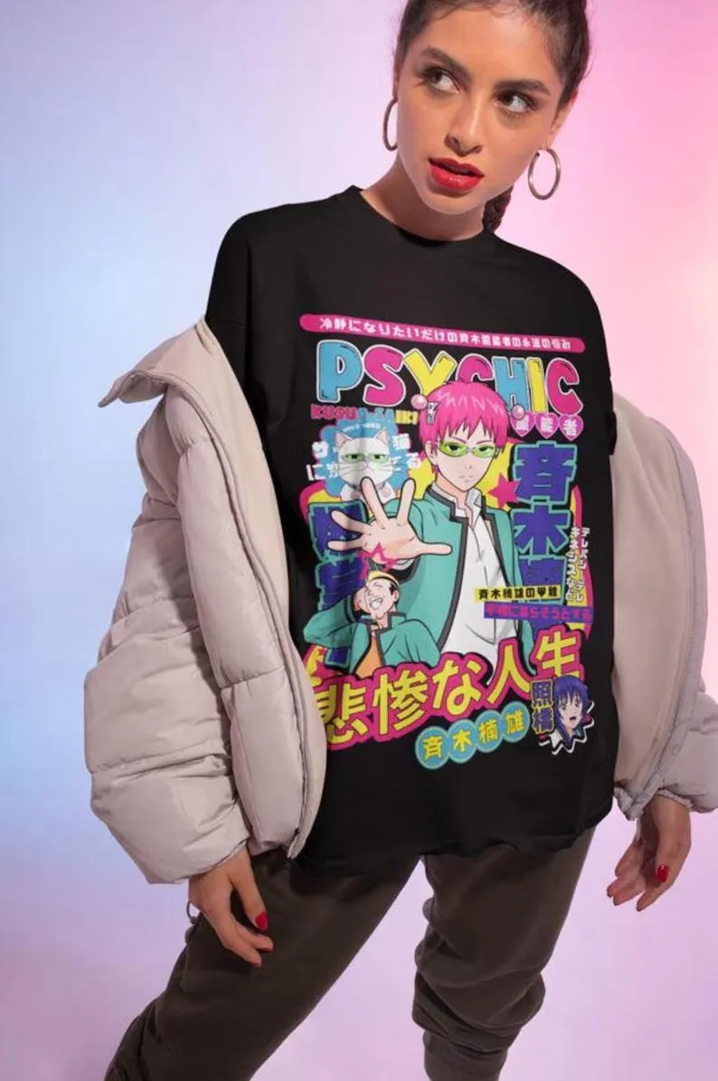K Saiki Annoyed Face Unisex Shirt: Saiki Kusuo no Sai Nan Anime Merch for Lovers