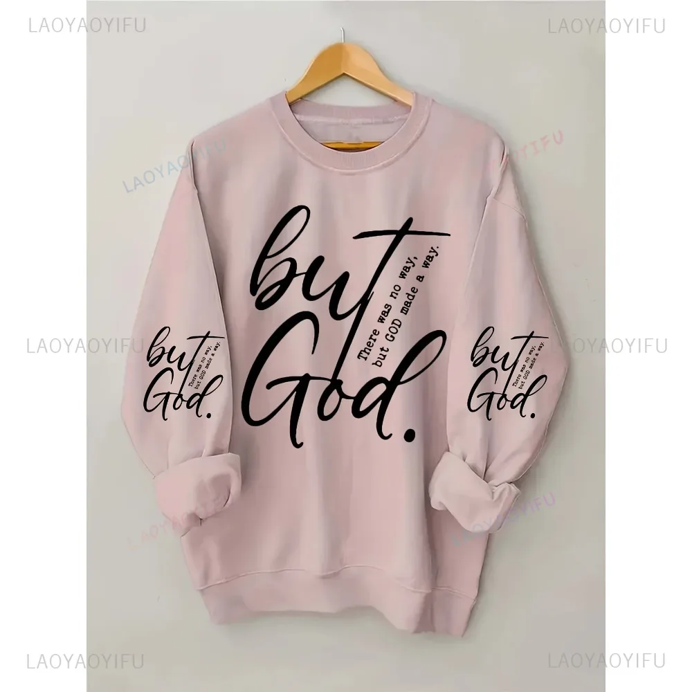 But God But GOD Monogram Printed Hoodie Casual for Daily Wear and Casual Outings Comfortable Personality Letter Clothes