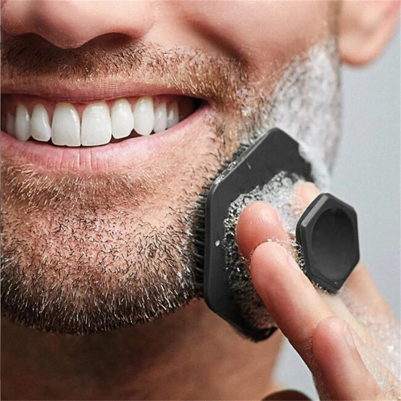 Cepillo de limpieza Facial de silicona para hombres, cepillo de lavado de cara Manual de silicona, impermeable, herramientas de cuidado de la piel para ducha de belleza