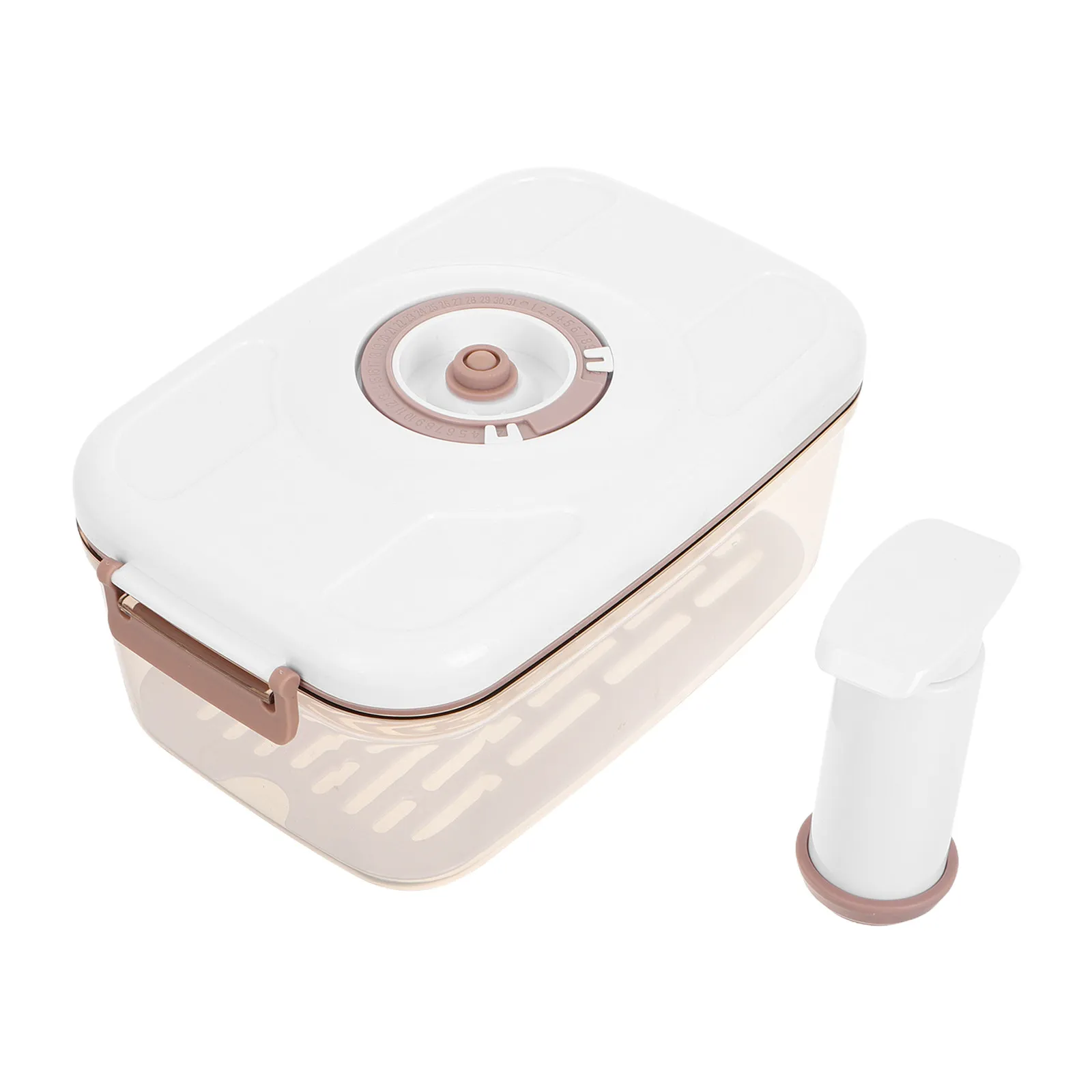 1Set Airtight Vacuum Food Storage Box Large Capacity Kitchen Container Fresh Preservation Lunch Storage Solution with Drain