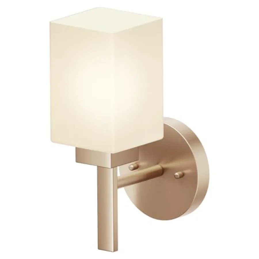 

Bathroom Vanity Light Fixture with White Frosted Glass Wall Lamp Over Mirror for Bedroom Living Room Washroom Porch T002CPG-L1