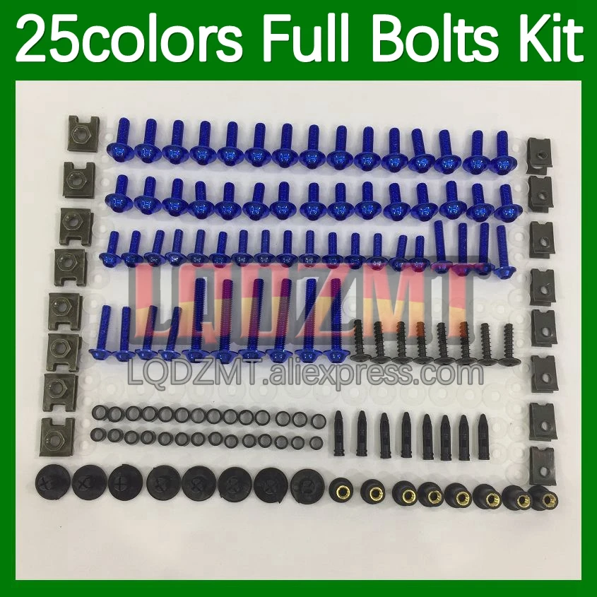 268pcs Body Bolt Full Screws Kit For Aprilia RS4 RS 125 RS-125 RS125 99 00 01 02 03 04 05 1999 2000 2005 Fairing Bolts screw Nut