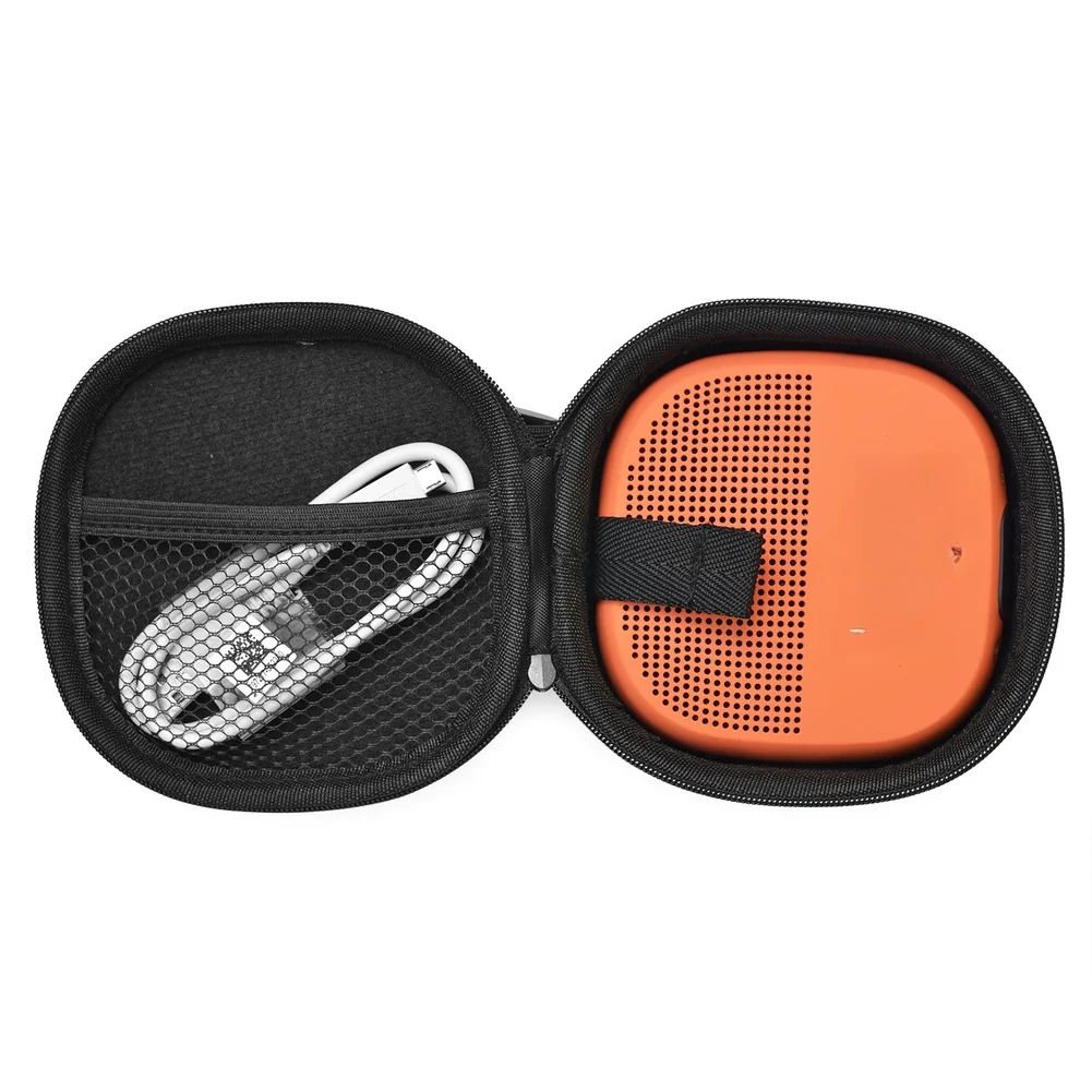 Nylon Storage Bag for Wireless II Speaker Protective Cover with Carabiner Clip Compact Lightweight Black Orange
