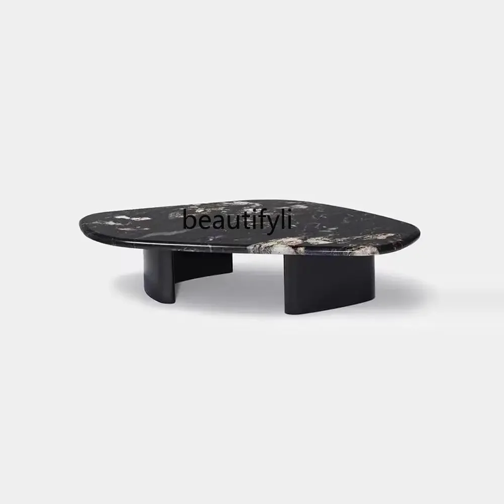 

Creative marble coffee table living room small apartment home high-end modern light luxury new model