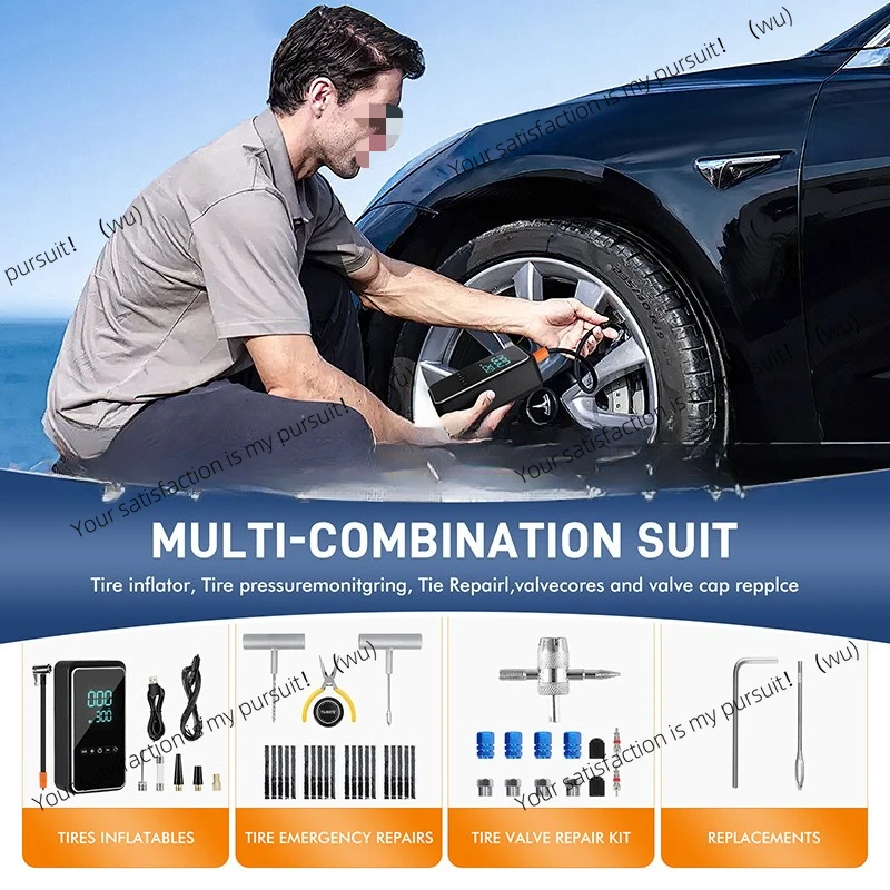 

Tire air pump kit tool 22 cylinders, large power air pump, automobile and motorcycle