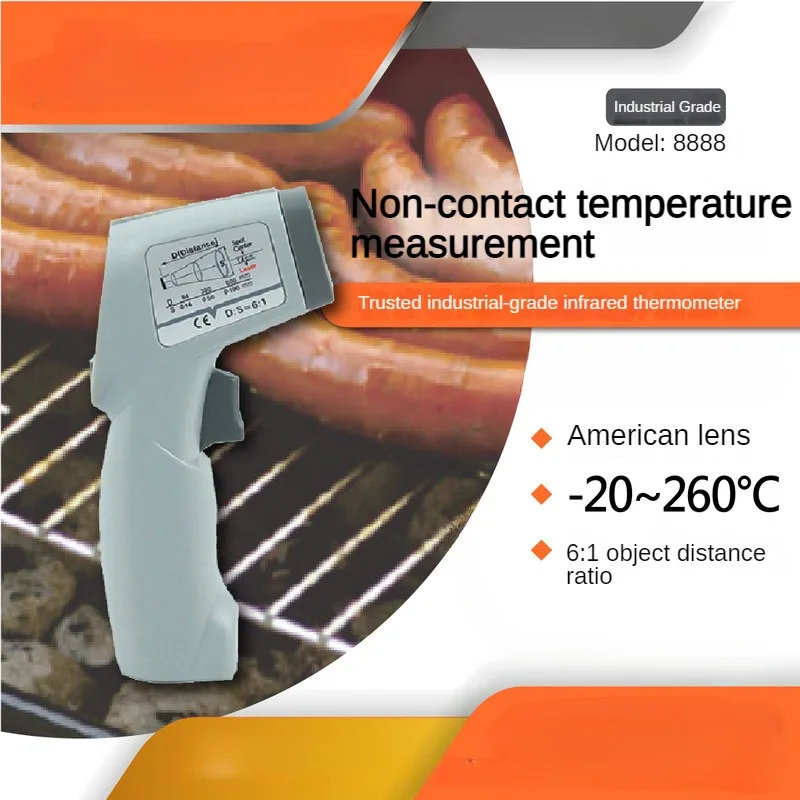 

AZ8888 Infrared Thermometer High-precision Non-contact Electronic Thermometer Temperature Measuring Gun For Industrial Use