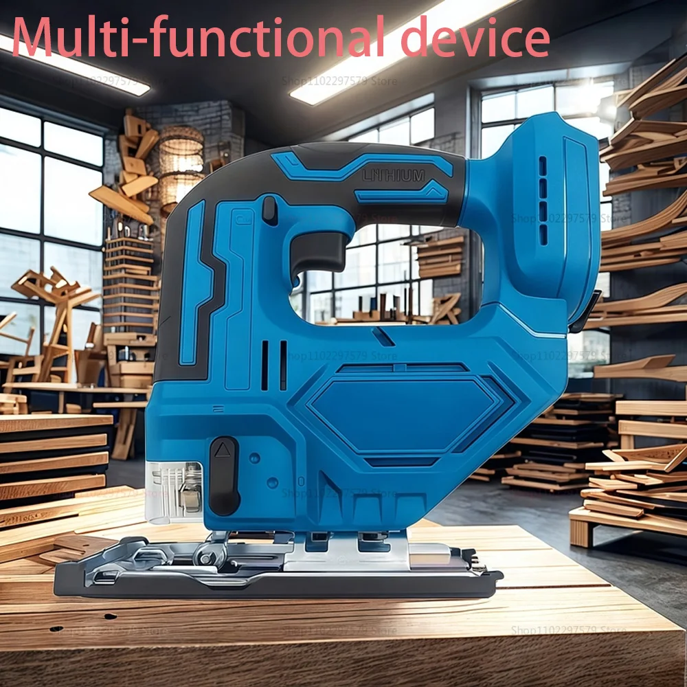 

Беспроводной электрический лобзик 18 В, портативный многофункциональный электроинструмент для деревообработки, регулируемая переменная скорость, без батареи