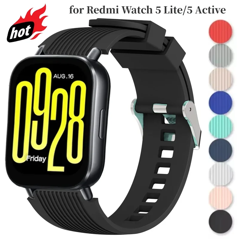 22 mm Silikonarmband für Redmi Watch 5 Lite/5, aktiv, bequem, langlebiges Ersatzarmband für Huawei Watch 5 GT6-5-4 Pro 46 mm
