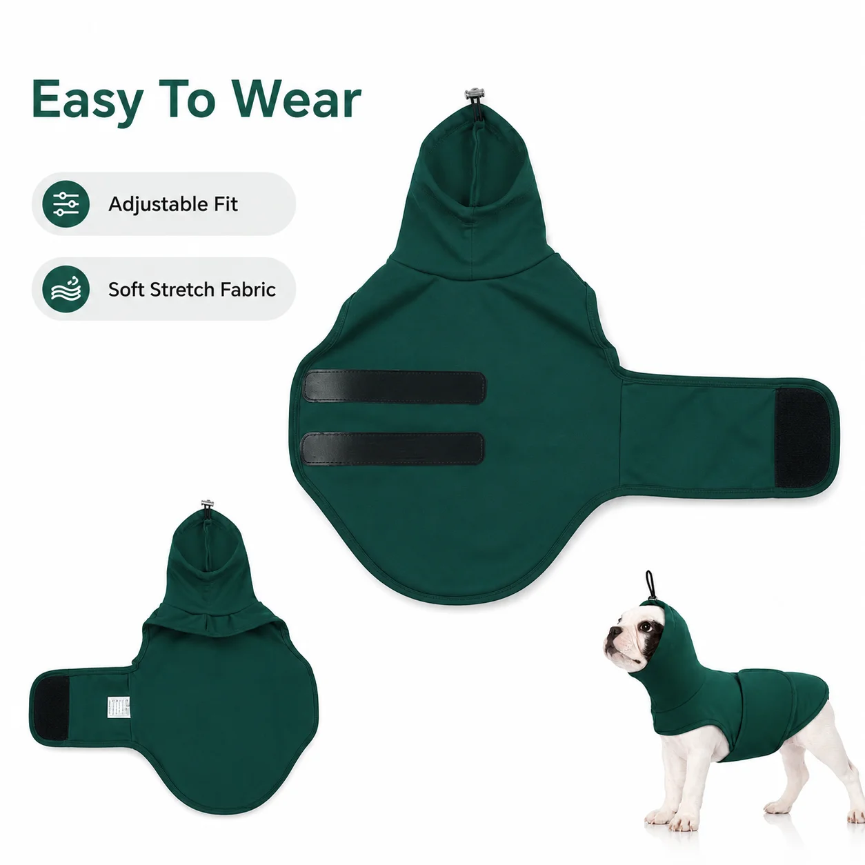 伸縮性のある犬用不安軽減ベスト、調節可能なカームシャツ、ハイ - Dog Anxiety Vest のレビューと価格