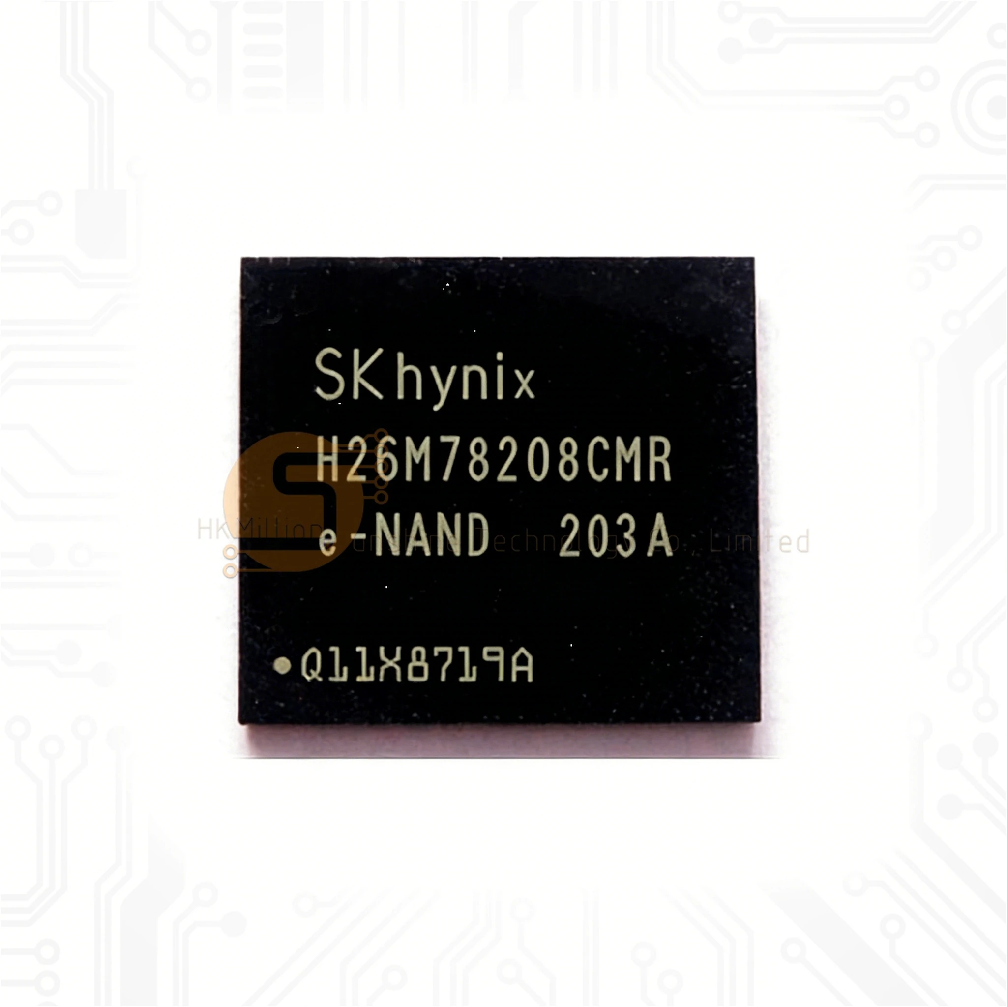 1pc H26M78208CMR eMMC Chip 64GB eMMC 5.1 153-Ball FBGA Flash Memory IC For TV Box Tablet Smartphone