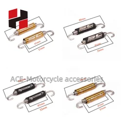 Sclmotos- 86mm 2pcs Motorcycle Exhaust Spring Hooks Stainless Steel Exhaust Front Middle Link Pipe Rotatable Metal Springs Kit