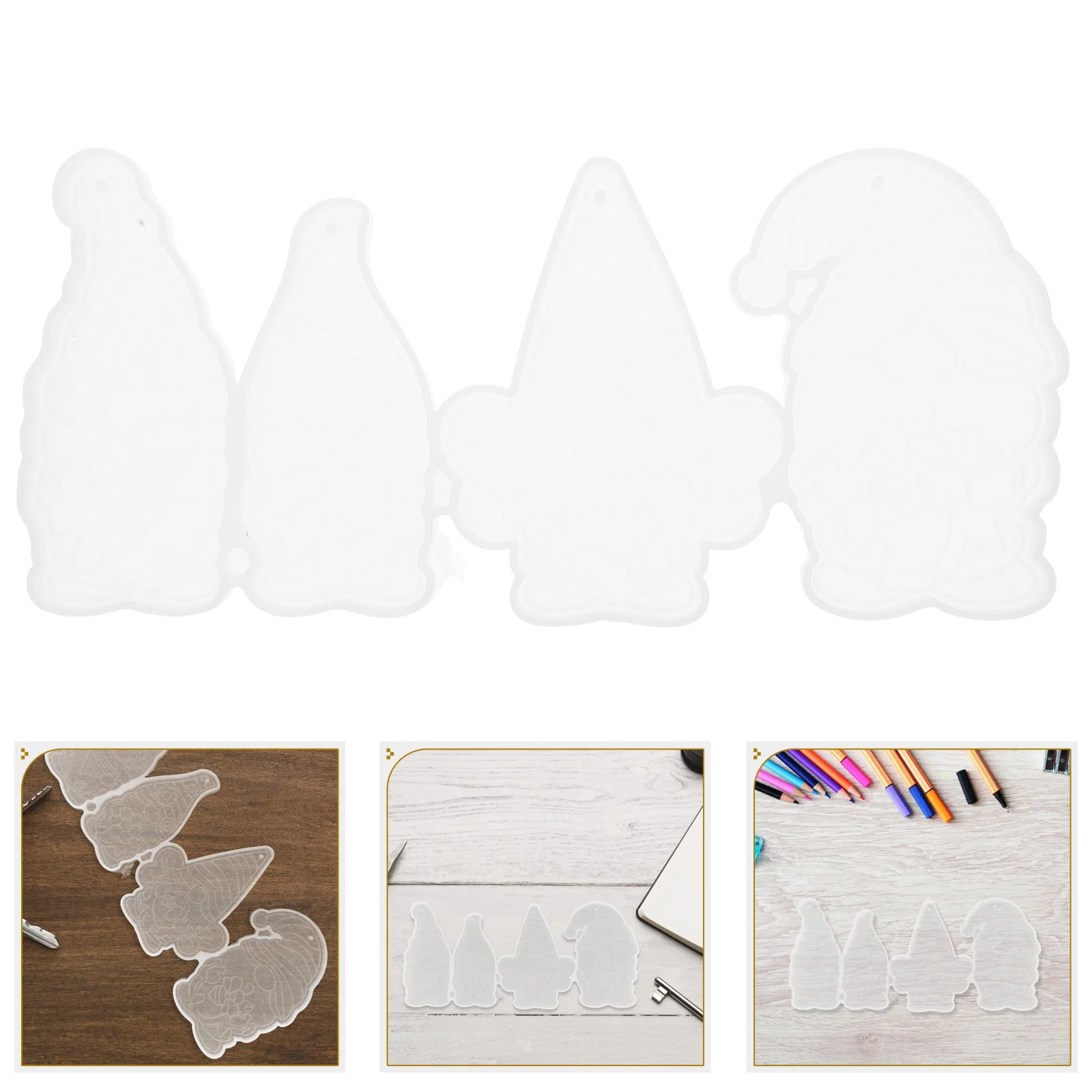 

2 Pcs Honey Keychain Resin Mold Craft Making Tools Jewelry Silicone Keychain Molds Easy Demoulding Reusable Transparent