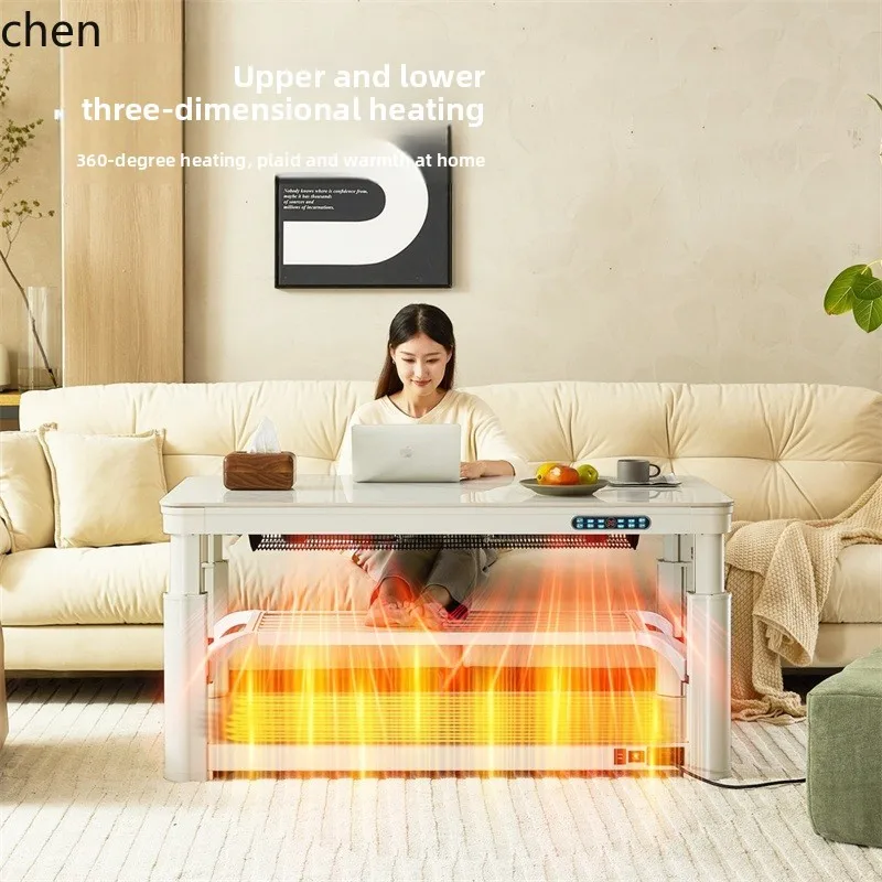 ZML โต๊ะไฟฟ้าเครื่องทําความร้อนตารางยกและลดย่างชาไฟ one-body rock slab สี่เหลี่ยมผืนผ้าย่างไฟตาราง