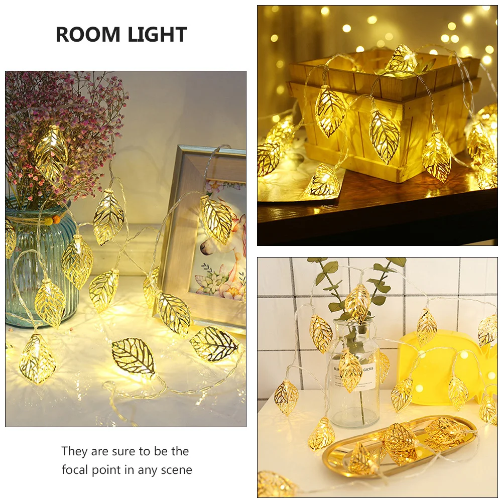 

1Pcs Golden Design LED String Light Safe Portable Decorative Lighting for Cafe Patio Night Scene String Light