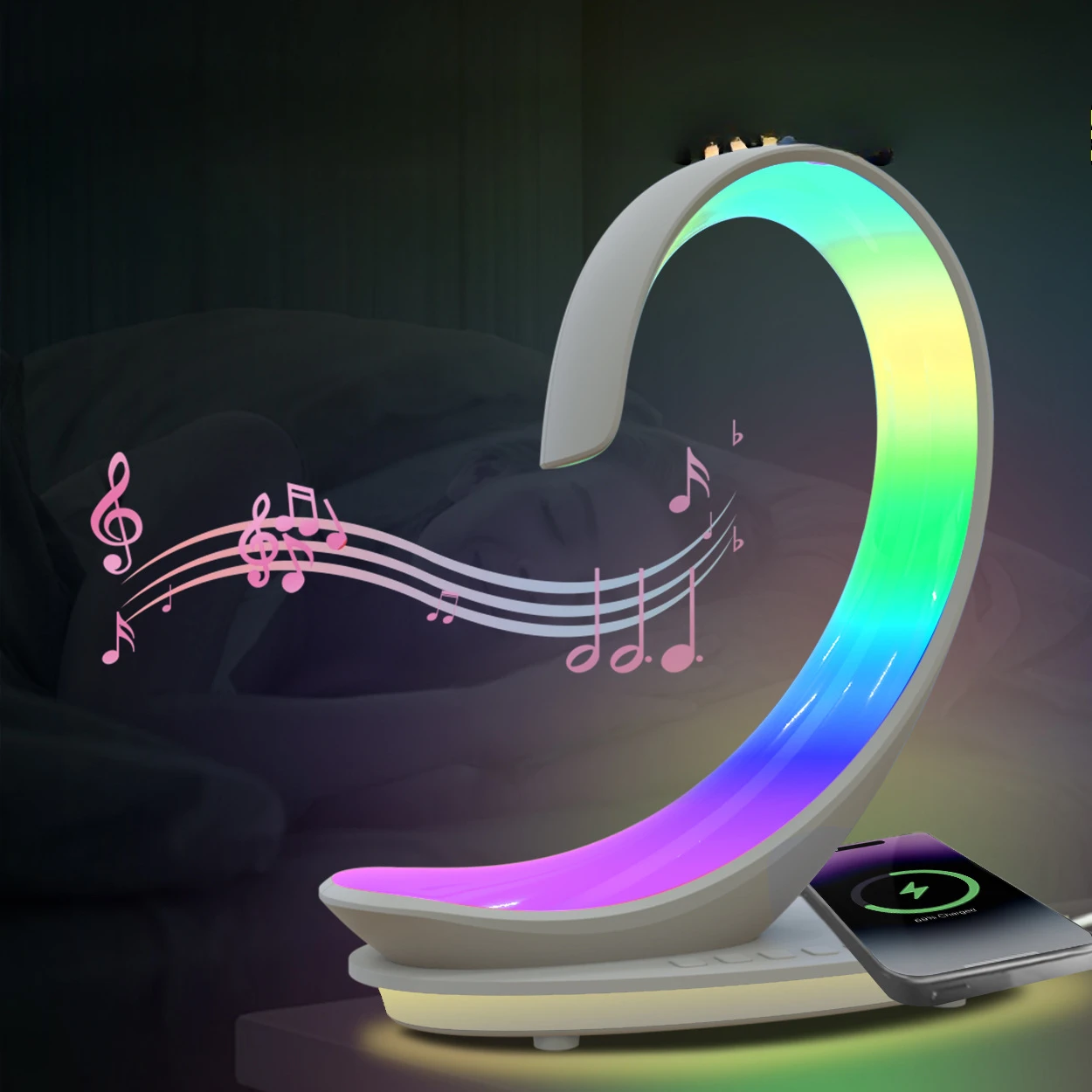 Ornamento mobile per altoparlante Bluetooth wireless, piccola luce notturna