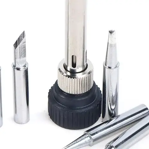 

For ESD 852D 936 937D 898D 907 HAKKO Iron Tip Cannula Casing And 5 X Solder Iron Tips Soldering Station Iron Handle Adapter