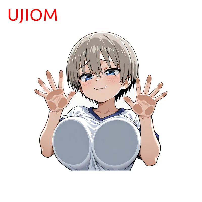 UJIOM Uzaki Chan Uzaki Chan Mirror Wall Sticker Seductive Breasts On Glass Customizable Decal Funny Murals Decor Accessories