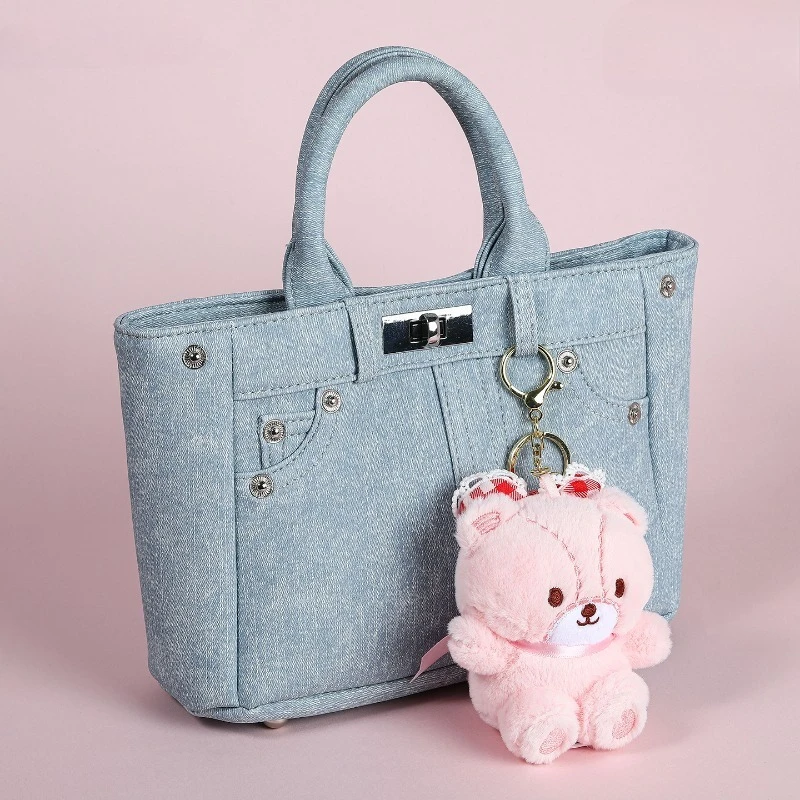 かわいいリトルツインスターズのクマぬいぐるみペンダントキーホルダーバックパッケージ装飾ペンダントキーホルダーソフトぬいぐるみホリデーギフト