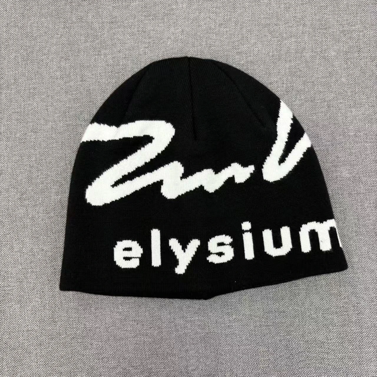 Adult Letter Jacquard Beanie Knitted Street Style Knit Skull Cap, Autumn Winter Warm Soft Y2K Hip Hop Knitted Hat For Men Women
