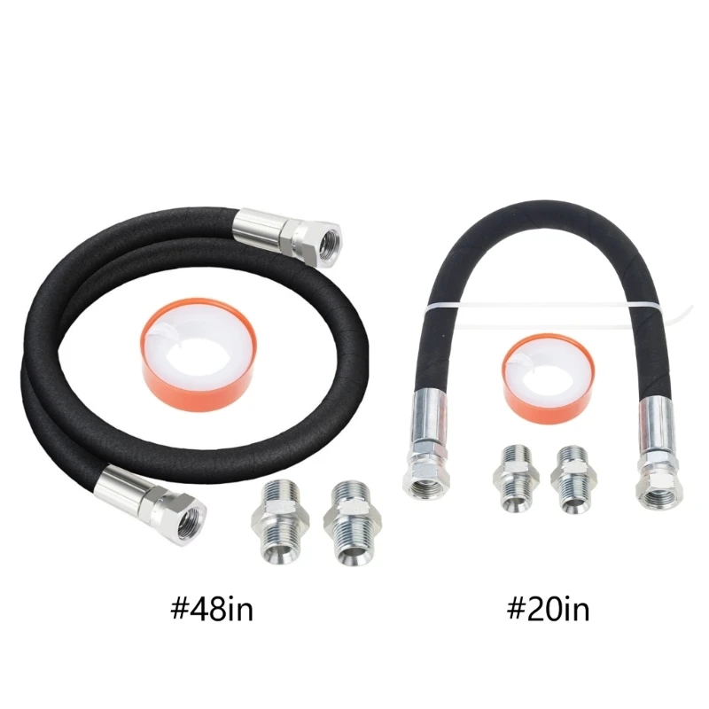 1/2 NPT High Temp Compressor Hose 320F Resistance Strong Rubber Construction