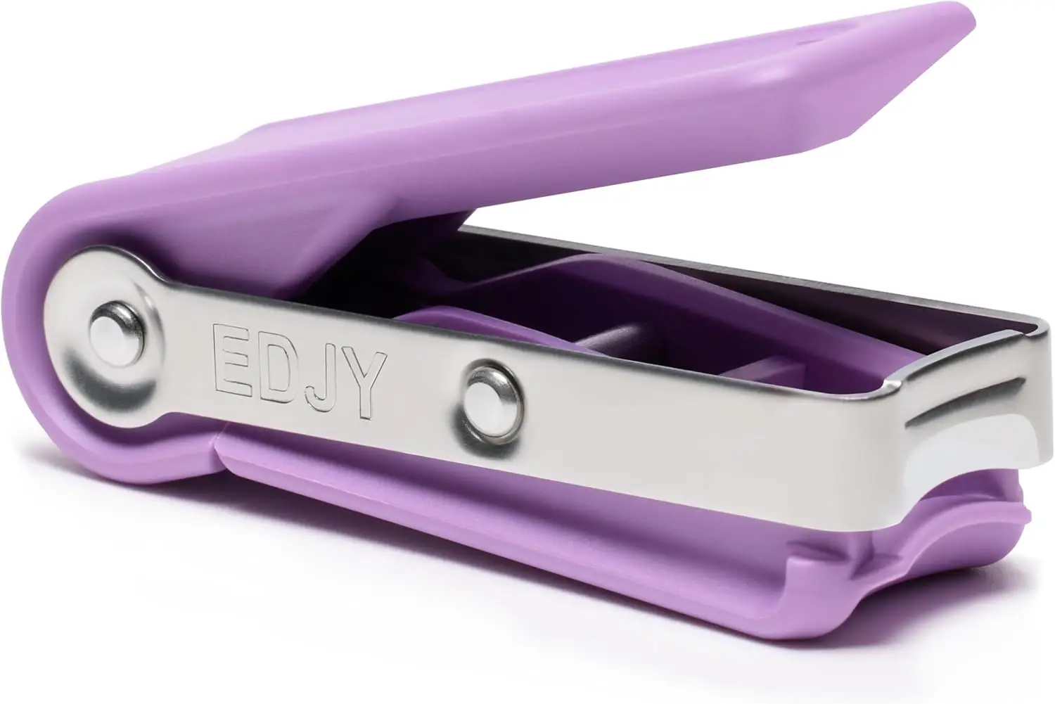 Precision Stainless Steel Nail Cutter with Sharp Blade and Ergonomic Design - Durable, Rust-Resistant for Men and Women in Lilac