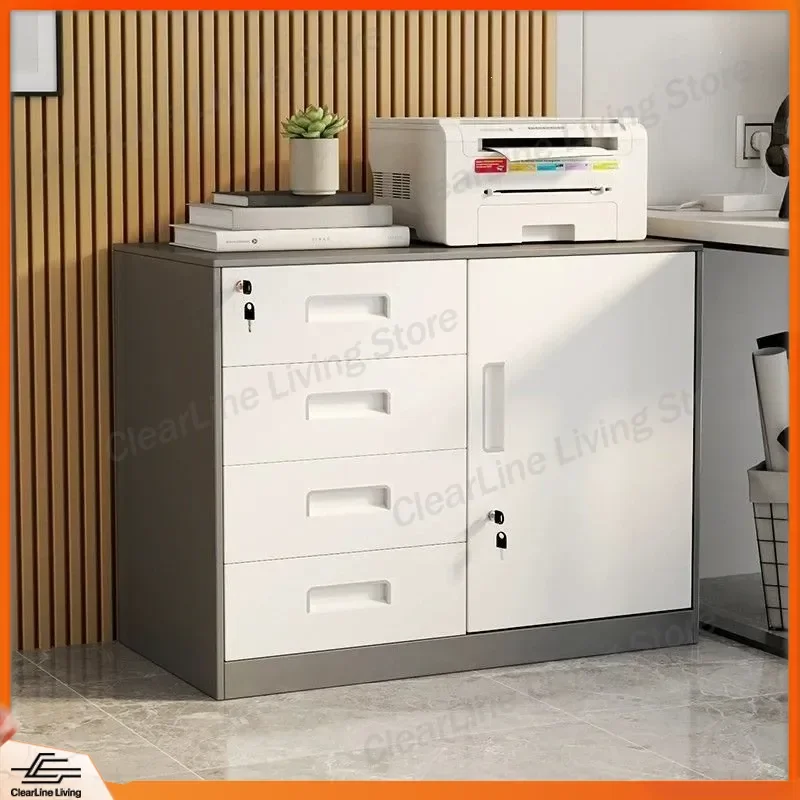 Iron Low Cabinet for Meeting Room Partition Locker Office Printer Workbench File Storage