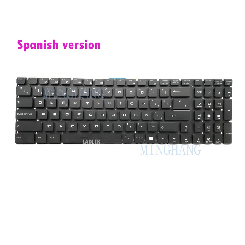 M   Spanish Teclado for MSI GP62 7QF/GP62 7RE/GP62M 7REX Leopard Pro keyboard