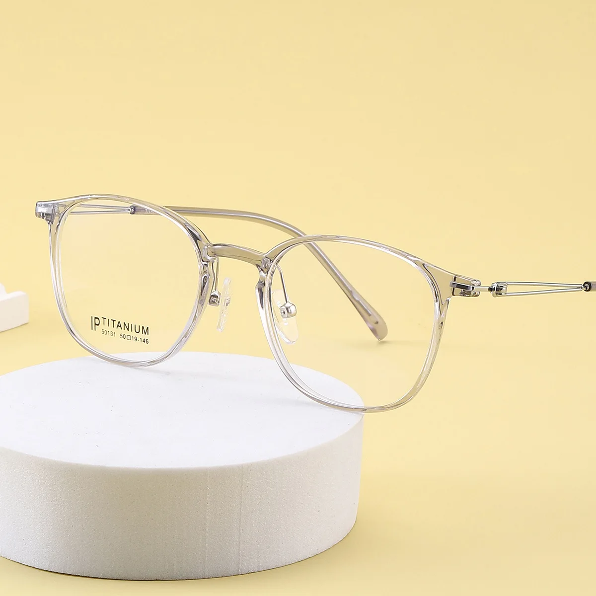 VICKI The New TR Frame Beta Titanium Korean Fashion Semi-titanium Frame Can Be Customized Prescription Multi-focus Glasses 50131
