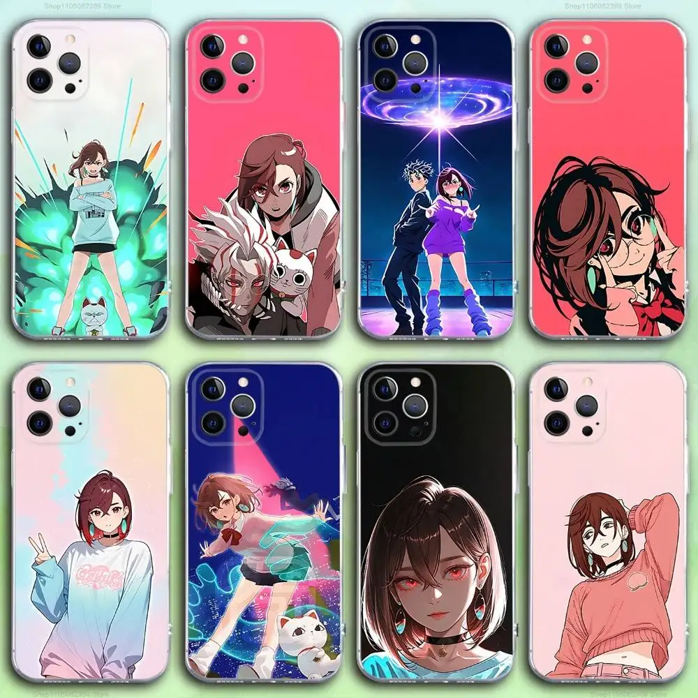 

Dandadan M-Momo Ayase Phone Case For iPhone 16,15,14,13,12,11 Pro,Max,Plus,X,XS,XR,SE4,E Mini Transparent Soft Cover