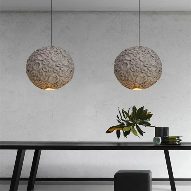 japones wabi sabi estilo led lustre lampada para sala restaurante cafetaria loft interior planet designer cinza 01