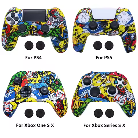 Soft Silicone Game Controller Covers Universal Fit for PS4 / PS5 / Xbox One S X / Xbox Series S X Gamepad Cases Skins Video Game