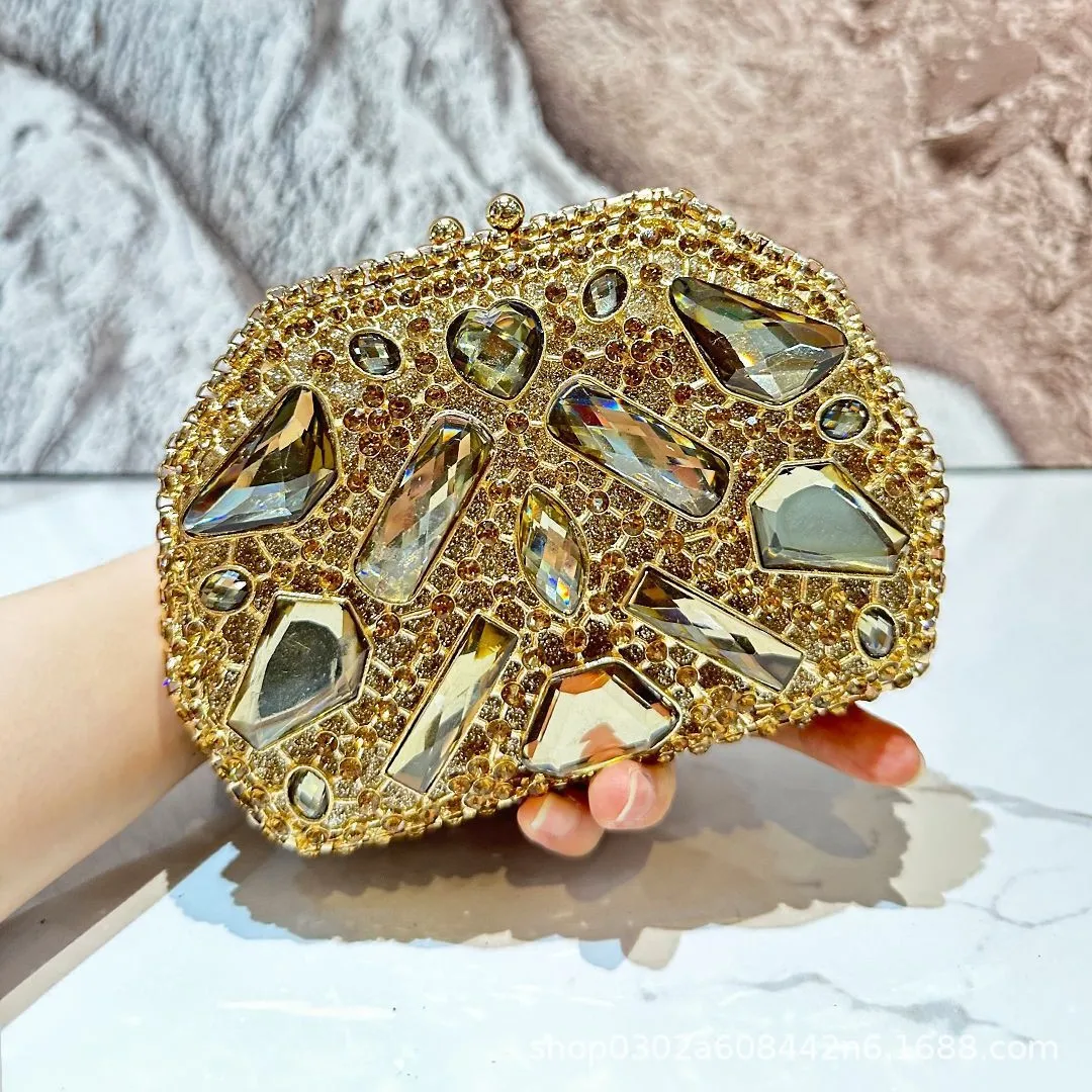 

Сумка для ужина с бриллиантами, стеклянный клатч с бриллиантами, банкетная женская сумка