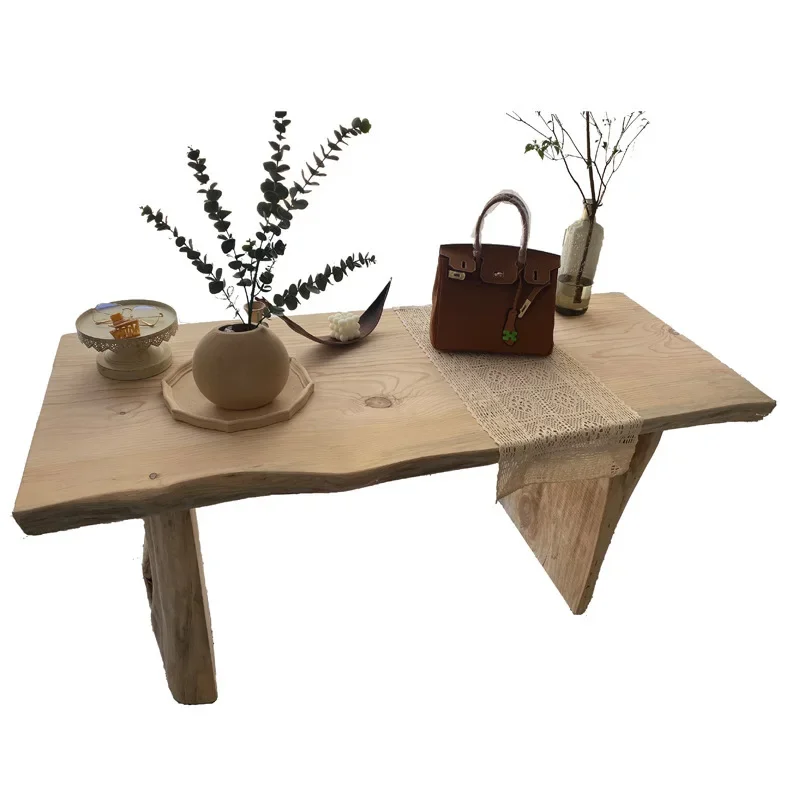 

Clothing store display rack, large board solid wood display table, modern flowing water platform women's clothing store, disp