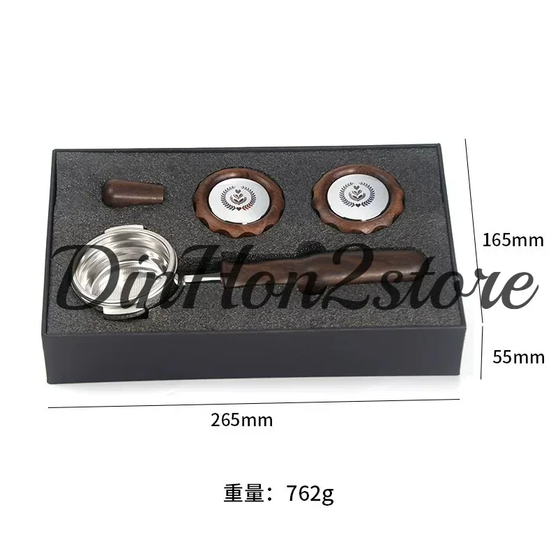 Espresso  DIY Modification Kit Bottomless Portfilter With Wooden Accessories And 0.2mm Basket