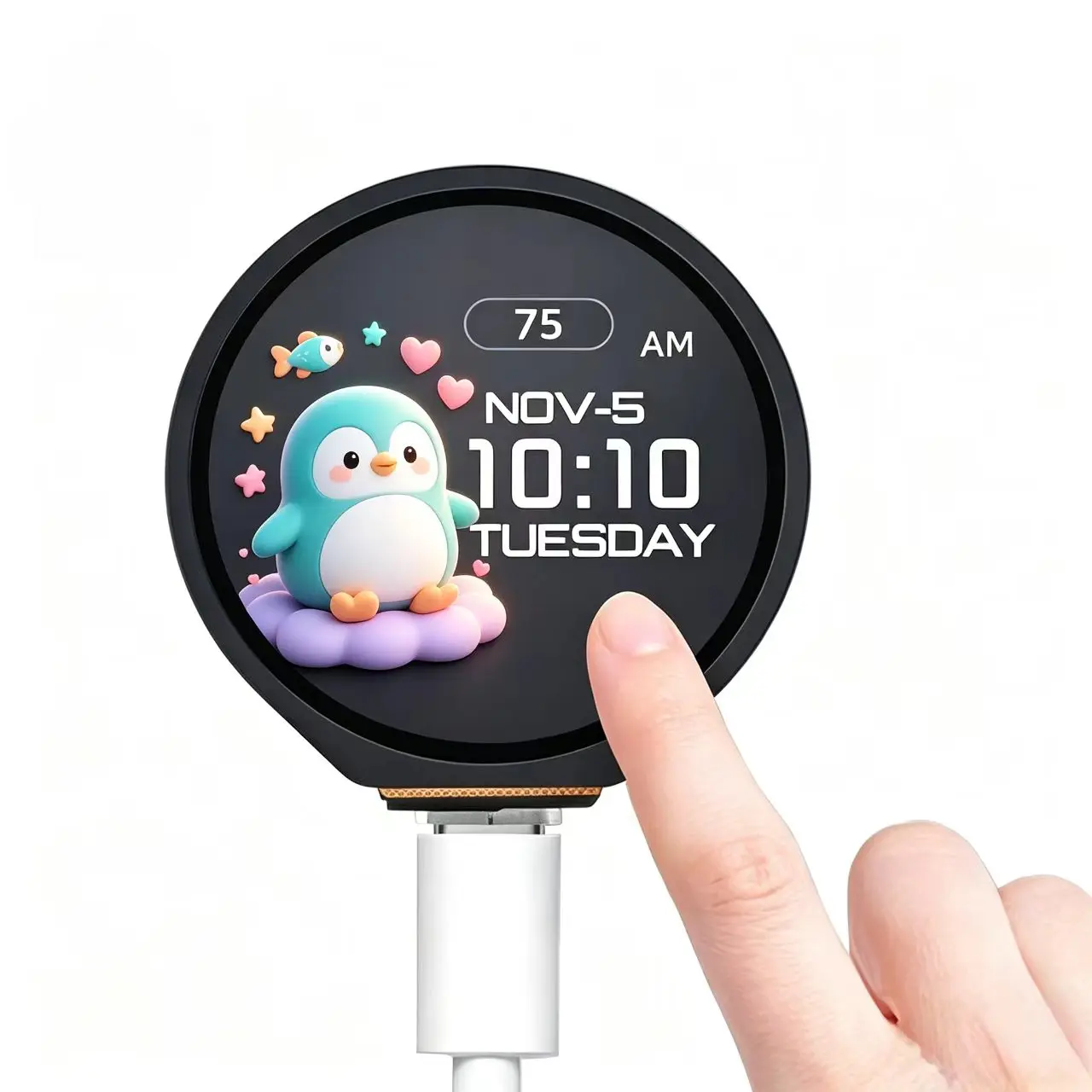 ESP32-S3 Touch LCD Development Board with 1.28-inch Round LCD Touchscreen Compact Accelerometer and Gyroscope Sensor Dev Board
