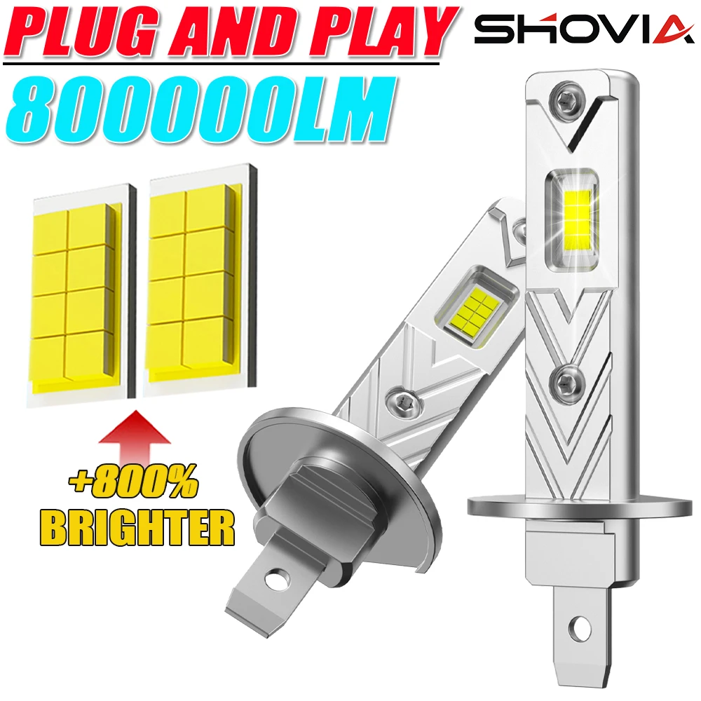 

H1 LED Bulb Car Headlight CANBUS 1 : 1 Halogen Design Super Bright Mini Auto Spotlight Wireless Fog Lamps Plug&Play 6000K 12V