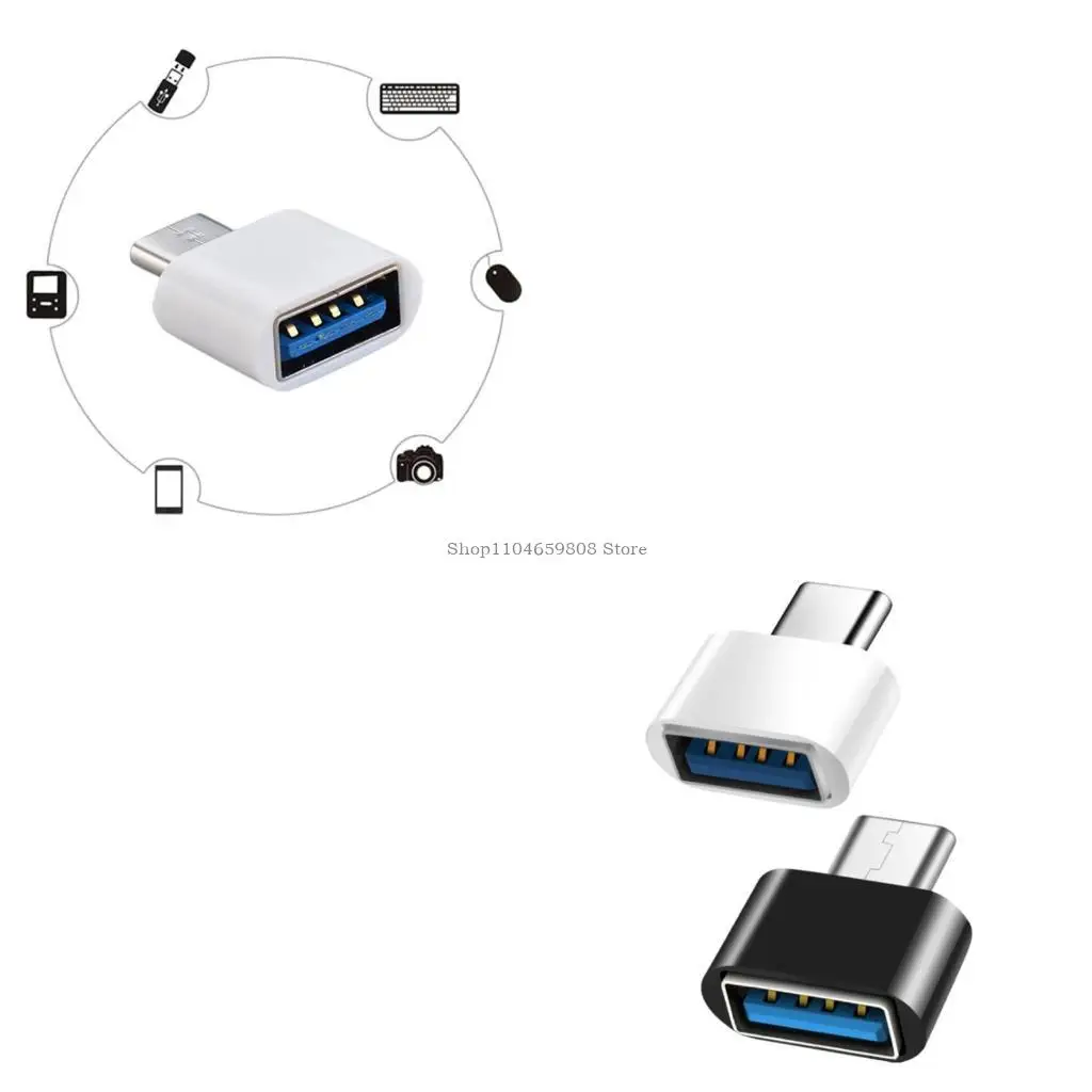 2 части Typec в USB Universal Adapter Turning Data DataRing Conversion Black/White