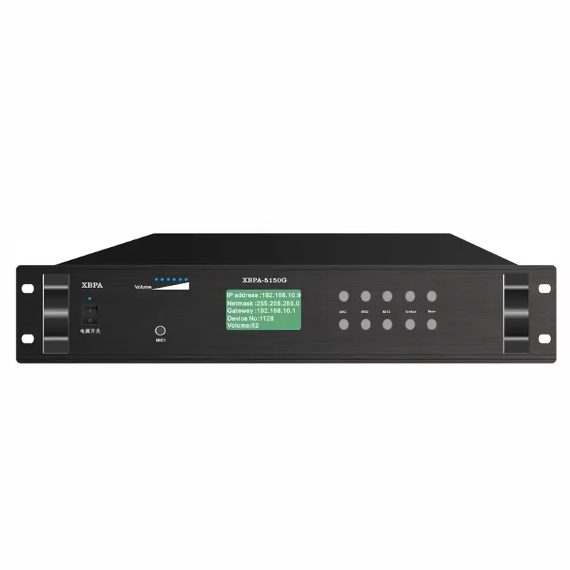 Public Address Broadcasting System Audio Power Amplifier 100-650w Power Amplifier with LCD Display Screen, Built-in Automatic
