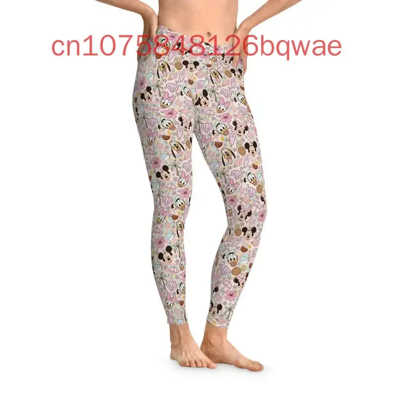 2024 Nieuwe Dames Yoga Broek Naadloze Activewear Stretch Hoge Taille Oefening Training Fitness Legging Joggings Joggings Disney Merk