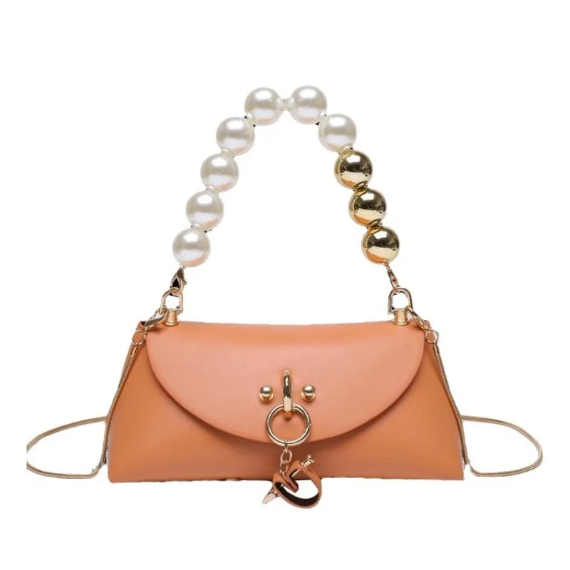 

New 2025 popular crossbody shoulder bag ins oceanic pearl fashion handbag small fresh sweet hundred matching beaded bags