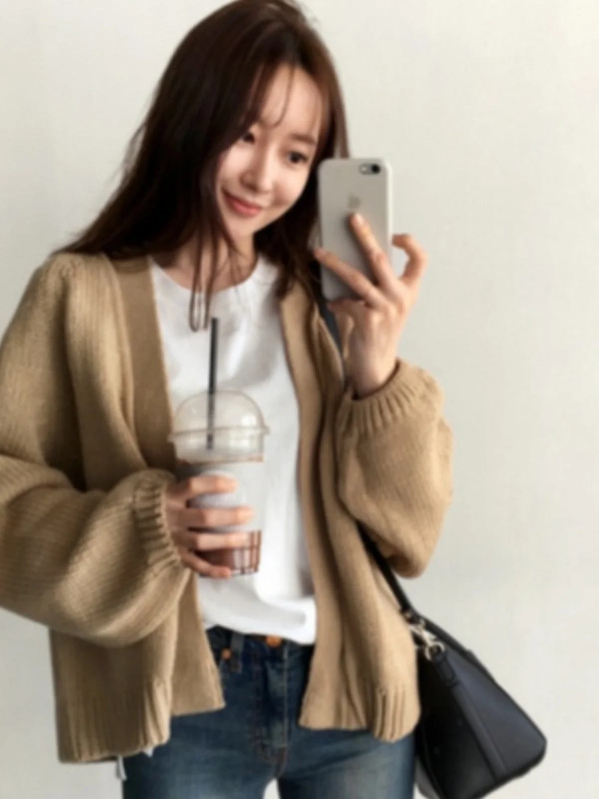 

Loose Knitted Sweater Coat Women's Autumn 202 New Korean Sle Lazy Chic Open Cardigan Long Sve Warm Thermal Faion
